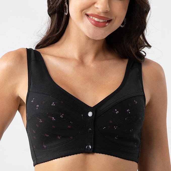 Buy 1 Get 1 FREE: Jersey Cotton Wireless Front-Button Bra!