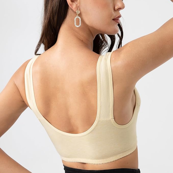 Buy 1 Get 1 FREE: Jersey Cotton Wireless Front-Button Bra!