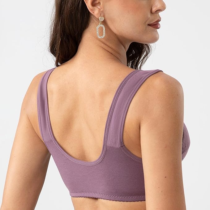 Buy 1 Get 1 FREE: Jersey Cotton Wireless Front-Button Bra!