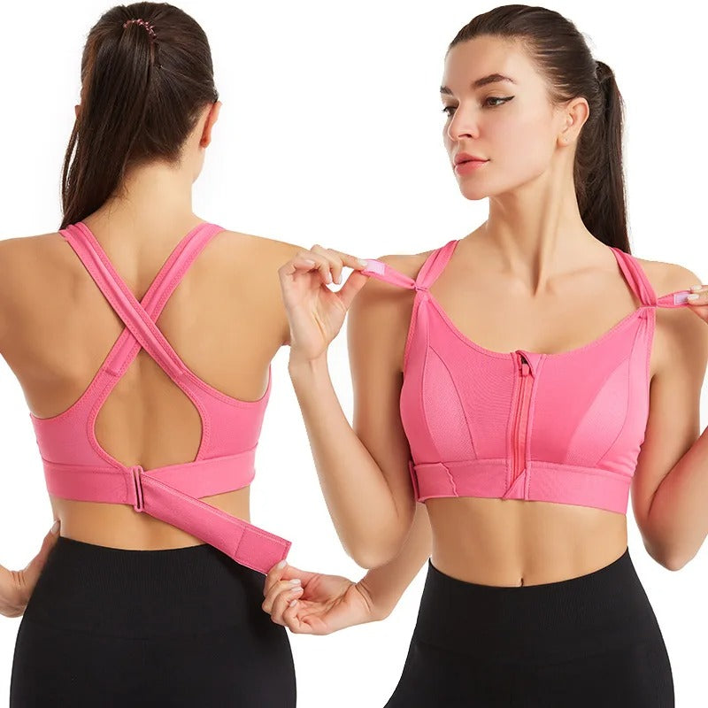 Premium Quality Front Zipper Sports Bra