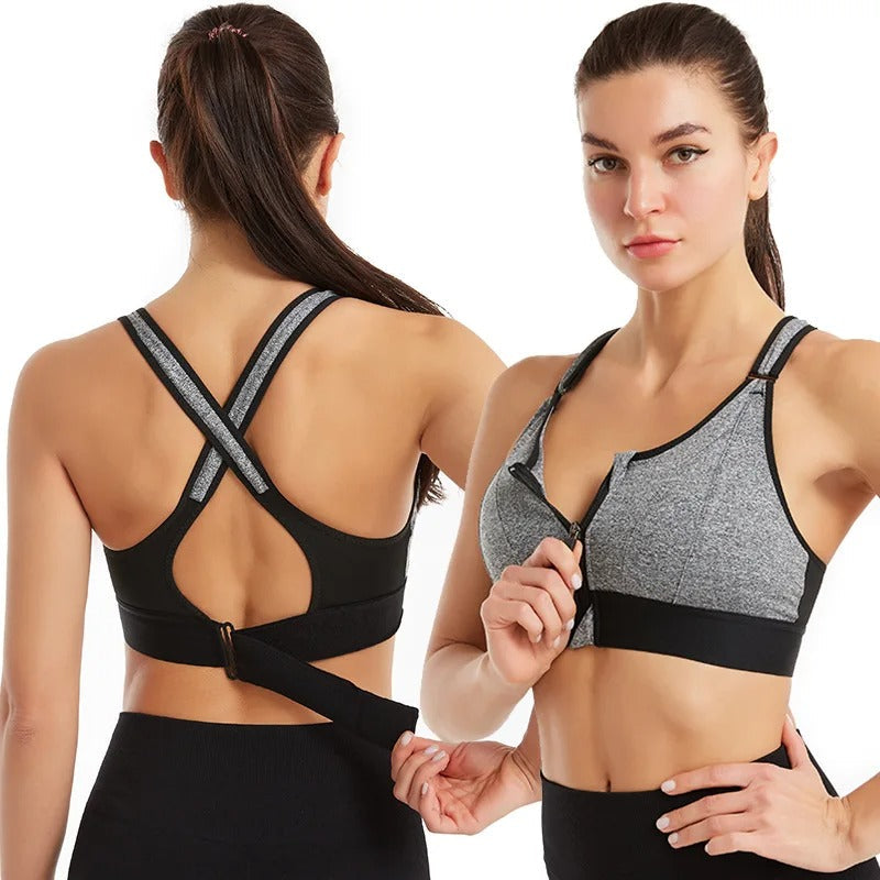 Premium Quality Front Zipper Sports Bra