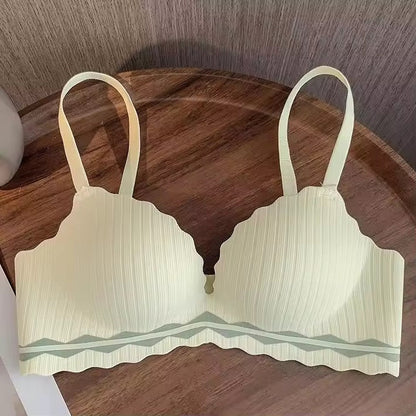 Seamless double padded push up non wire bra