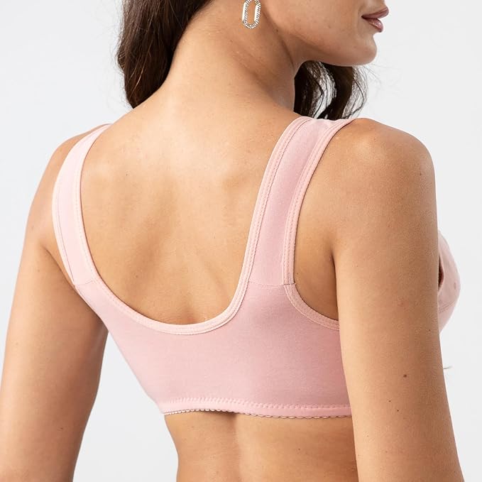 Buy 1 Get 1 FREE: Jersey Cotton Wireless Front-Button Bra!