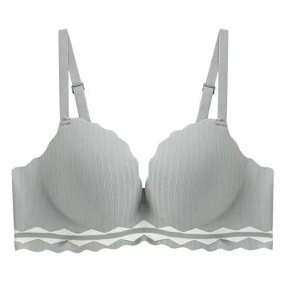 Seamless double padded push up non wire bra