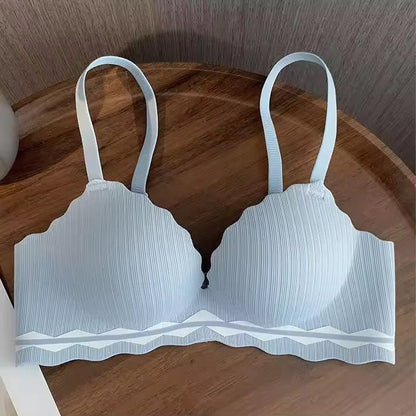 Seamless double padded push up non wire bra