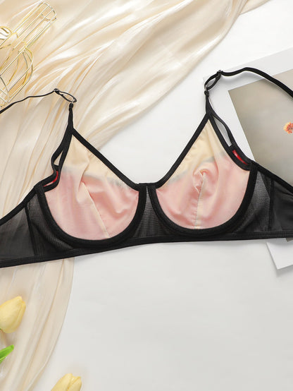 Lace Bra gathering big red festive hot sexy Push Up lingerie set