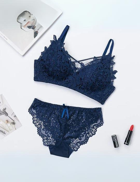 T-Shirt Non-Wired & Seamless  Padded Bra & Panty Female Brassire Seamless Underwear Embroidery Lingerie set