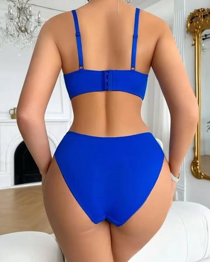 Radiant Contrast Paded Push-up Bra Set