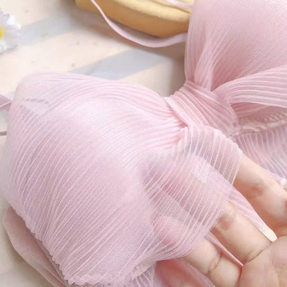 Cute Bow Lace Padded Push-up Bra set