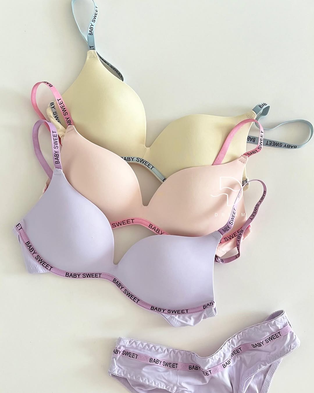 Baby Sweet Letter Print T-Shirt & Bra Set – Cute & Comfy