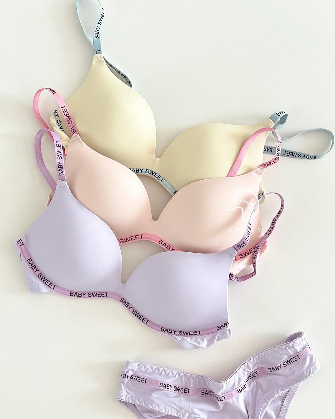 Baby Sweet Letter Print T-Shirt & Bra Set – Cute & Comfy