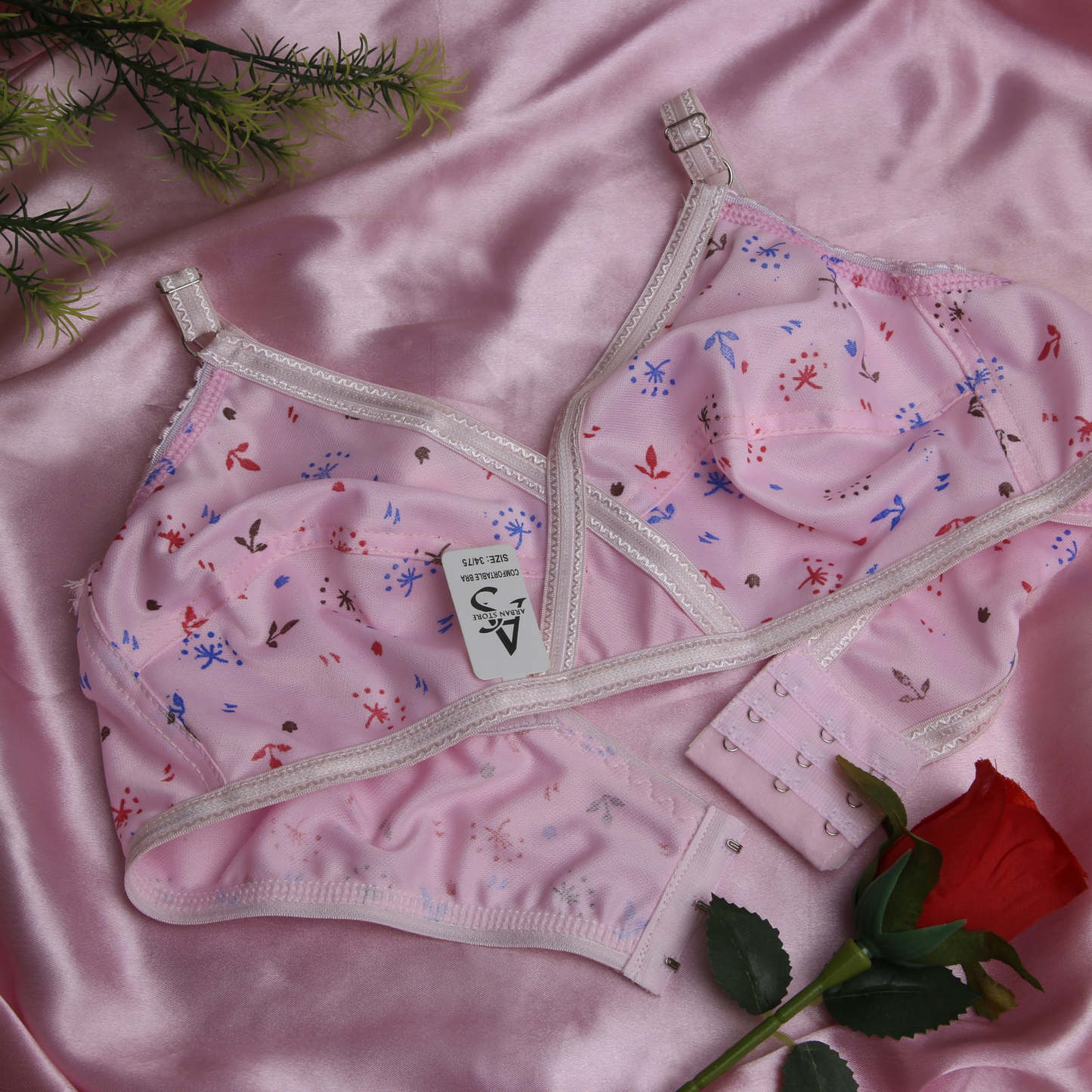 4 Piece Comfortable Printed jersey bra