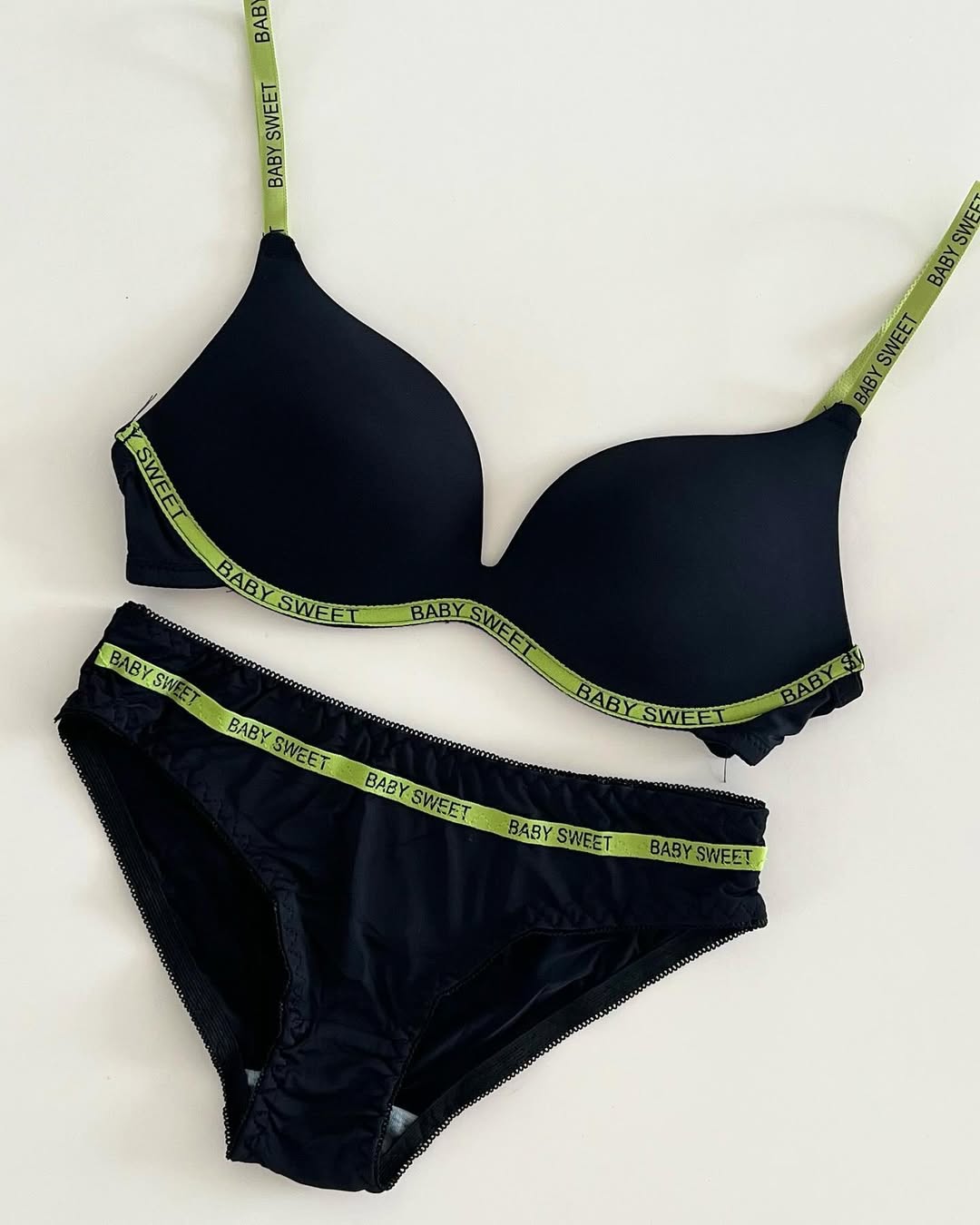 Baby Sweet Letter Print T-Shirt & Bra Set – Cute & Comfy