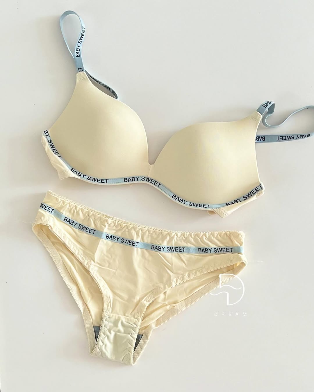 Baby Sweet Letter Print T-Shirt & Bra Set – Cute & Comfy
