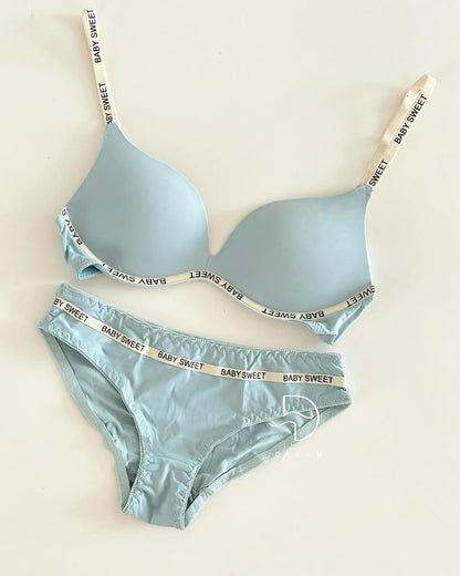 Baby Sweet Letter Print T-Shirt & Bra Set – Cute & Comfy