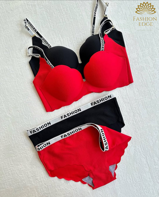 FLARE FASHION LIGHT PUSH UP BRA SET